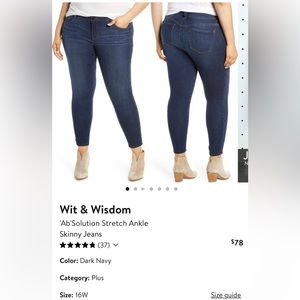 Wit & Wisdom Ab’ Solution Stretch Ankle Skinny Jeans